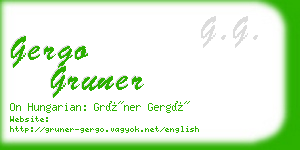 gergo gruner business card